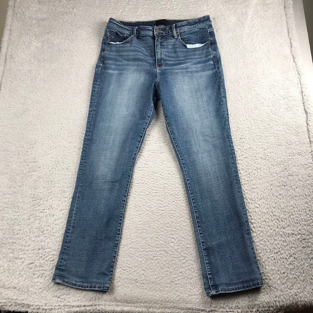 Buckle Black Fit No. 93 Straight Jeans Women 34 (34x29) Blue Medium Wash Stretch